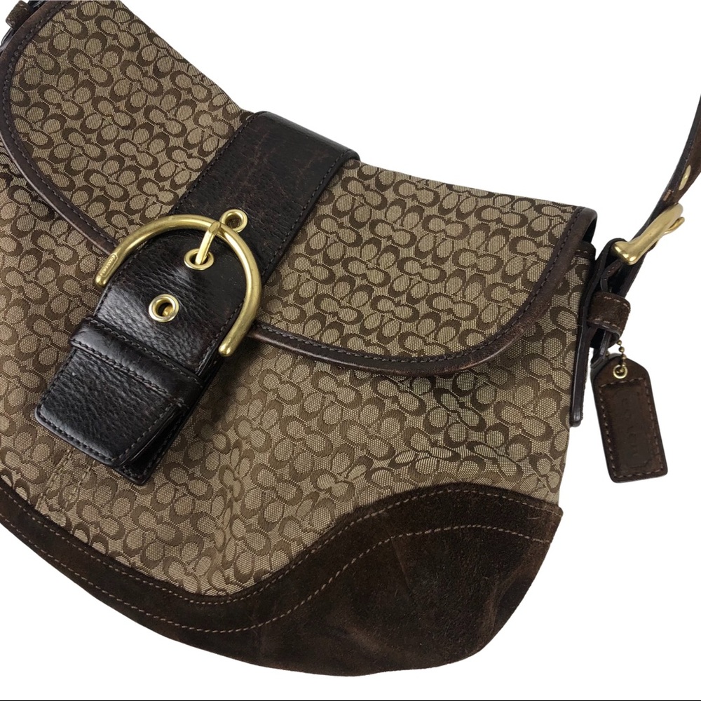 SOLD🤎Coach CC Monogram Shoulder Purse Bag Tote